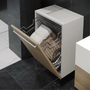 Starax S-8116-C Kapağa Monte Çamaşır Sepeti Krom 55 cm