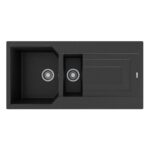 Blackstone ZEUGMA 50X100 CM 1,5 Göz Siyah Granit Evye