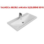 Turkuaz Elite 90x45 cm Etajerli Lavabo