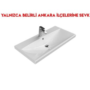 Turkuaz Elite 90x45 cm Etajerli Lavabo