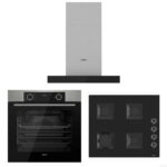 Ferre Fryart Siyah Set ( D100 T Tipi Siyah Davlumbaz-SS205 Siyah Ocak- XE63MI Fryart İnox Fırın)