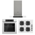 Ferre Fryart Steam Beyaz Set ( D101 T Tipi Beyaz Davlumbaz -SS206 Beyaz Ocak- XE63CB Fryart Beyaz Fırın)