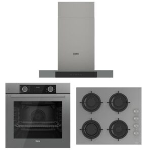 Ferre Fryart Gri Set ( D102 Gri Davlumbaz -CS208 Gri Ocak- XE63CPR Fryart Gri Fırın)