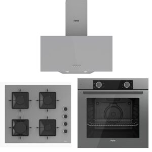 Ferre Gri Set (D088 Gri Davlumbaz -SS208 Gri Ocak- XE61CPR Gri Fırın)