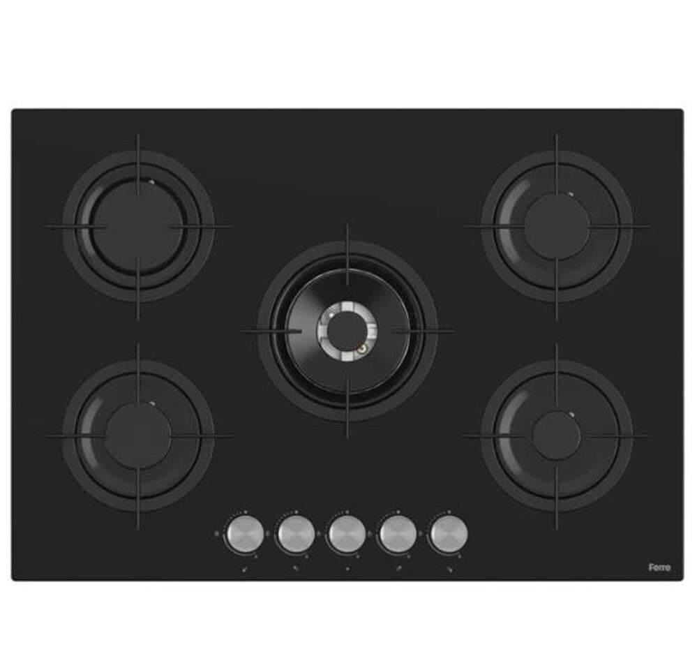 Ferre RS035 75 CM 5 Gözlü Siyah Ankastre Ocak