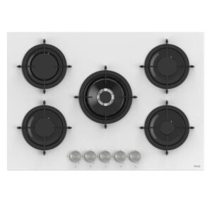 Ferre RS036 75 CM 5 Gözlü Beyaz Ankastre Ocak