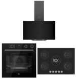 Ferre SteamART FRYART SİYAH SET ( D063 SİYAH DAVLUMBAZ-RS035 SİYAH OCAK- XE64CS FRYART SteamArt SİYAH FIRIN )