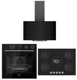 Ferre SteamART FRYART SİYAH SET ( D063 SİYAH DAVLUMBAZ-RS035 SİYAH OCAK- XE64CS FRYART SteamArt SİYAH FIRIN )