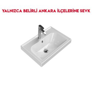 Turkuaz Frame 65x45 cm Etajerli Lavabo