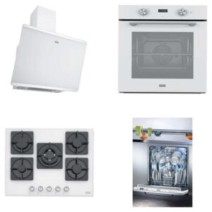 Franke 4lü Beyaz Ankastre Set (FPJ 615 V WH/SS - FHNS 705 WH - FMA 86 H WH - FDW 614 D6P)