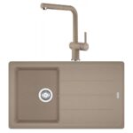 Franke Basis BFG 611 Oyster Granit Evye Active Plus Doccia 2.0 Batarya Set