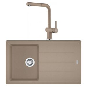 Franke Basis BFG 611 Oyster Granit Evye Active Plus Doccia 2.0 Batarya Set