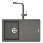 Franke Basis BFG 611 STONE GREY Granit Evye Active Plus Doccia 2.0 Batarya Set