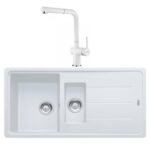 Franke Basis BFG 651 Bianco Granit Evye Active Plus Doccia 2.0 Batarya Set