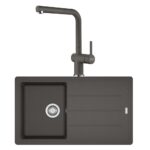 Franke Basis BFG 611 SLATE GREY  Granit Evye Active Plus Doccia 2.0 Batarya Set