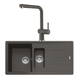 Franke Basis BFG 651 SLATE GRİ Granit Evye Active Plus Doccia 2.0 Batarya Set