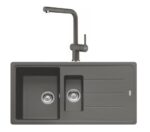 Franke Basis BFG 651 Stone Grey Granit Evye Active Plus Doccia 2.0 Batarya Set