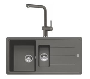 Franke Basis BFG 651 Stone Grey Granit Evye Active Plus Doccia 2.0 Batarya Set