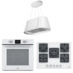 Franke Beyaz Ankastre Set (BEAT XL WH MATT F80 Ada Tipi Davlumbaz FHNS 705 4G TC WH Ocak -FSL 86 H WH Fırın)