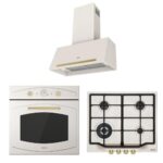 Franke Classıc Line Rustik Krem Ankastre Set (FCO 86 H Fırın  FCH 604 3G TC PW C Ocak FCO 70 PW Davlumbaz)