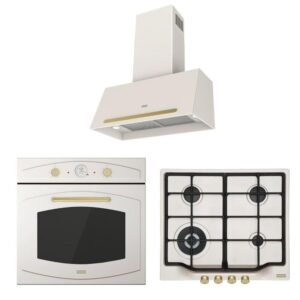 Franke Classıc Line Rustik Krem Ankastre Set (FCO 86 H Fırın  FCH 604 3G TC PW C Ocak FCO 70 PW Davlumbaz)