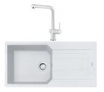 Franke Urban UBG 611-100 Bianco Granit Evye Active Plus Doccia 2.0 Batarya Set