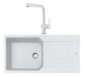 Franke Urban UBG 611-100 Bianco Granit Evye Active Plus Doccia 2.0 Batarya Set