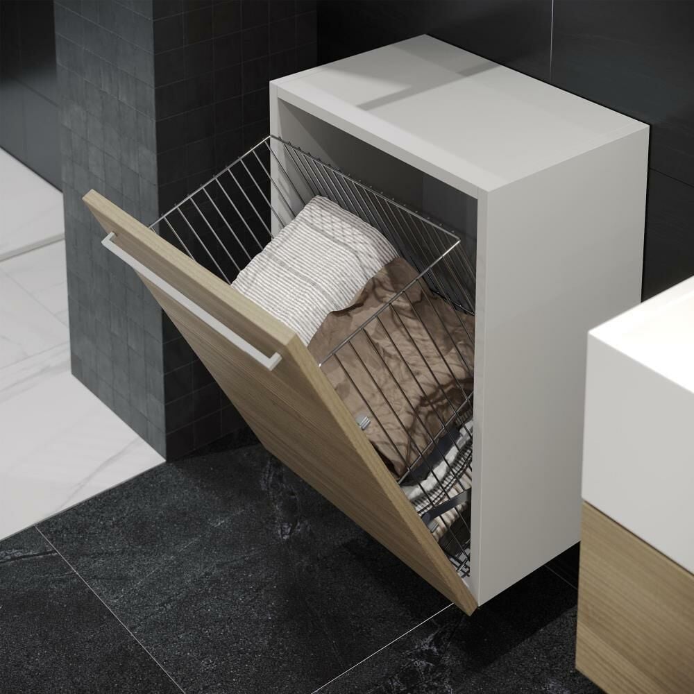 Starax S-8014 Kapağa Monte Çamaşır Sepeti Krom 45 Cm