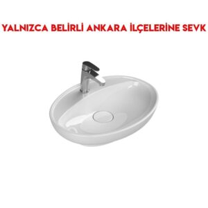 Turkuaz Lal C 60x46 cm Tezgah Üstü Lavabo
