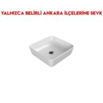 Turkuaz One 46x46 cm Tezgah Üstü Lavabo