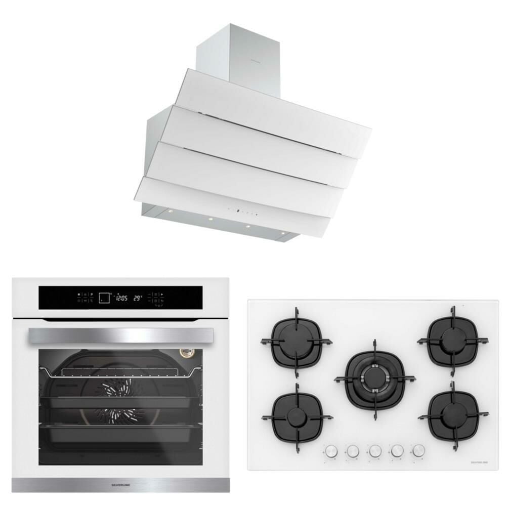 Silverline Beyaz Ankastre Set ( ETERNO 90 cm - BO6505W02 - CS5365W01 )