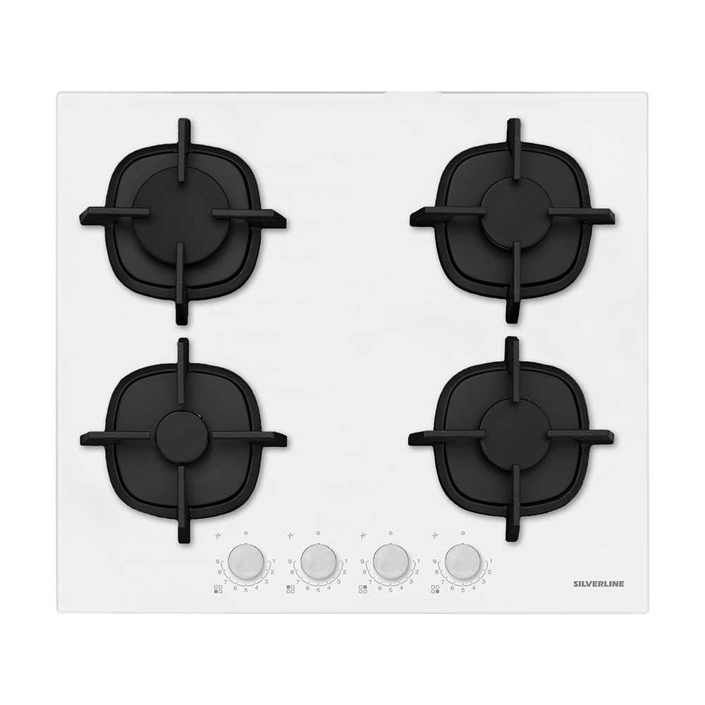 Silverline CS5427W01 Beyaz Cam Ankastre Ocak