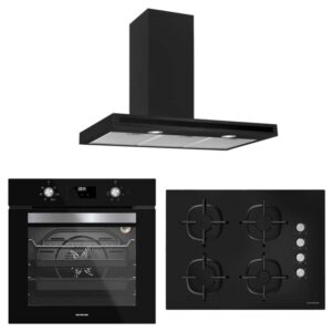 Silverline Siyah Ankastre Set ( 3173 Quadro - CS5610B01 - BO6502B02 )