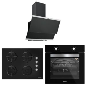 Silverline Siyah Ankastre Set (3420 60 cm - CS5610B01 - BO6501B01)