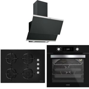 Silverline Siyah Ankastre Set (3420 60 cm - CS5610B01 - BO6504B01)