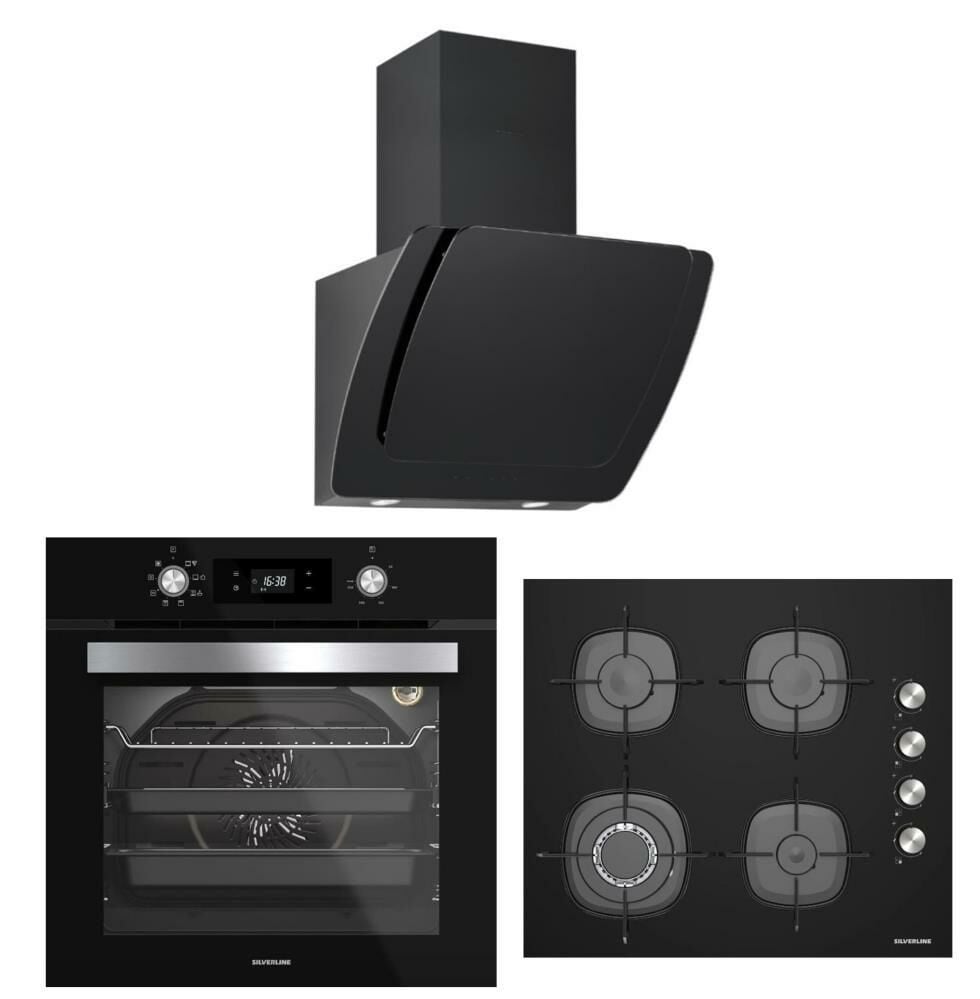 Silverline Siyah Ankastre Set (3373 Misto 60 cm - CS5629B01- BO6504B01)