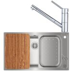 Teka BAHİA 1B PLUS Aksesuarlı Evye AUK 978 PULLOUT Krom Spiralli Batarya Set