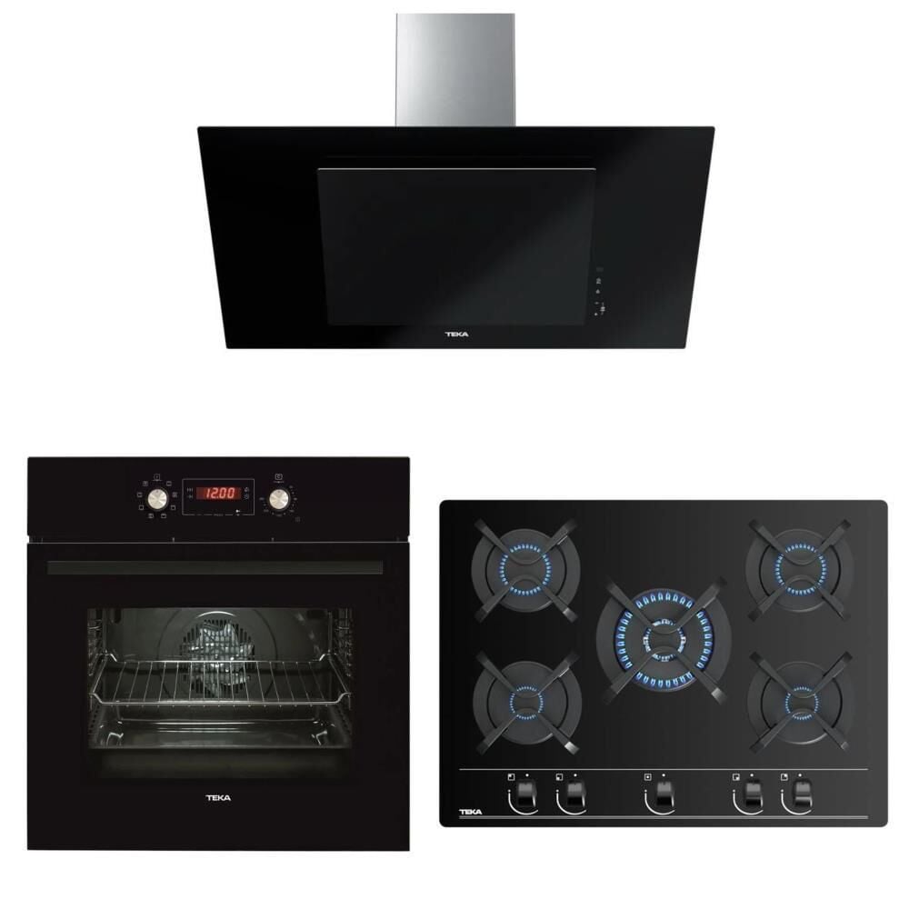 Teka Chef 10 Siyah Ankastre Set ( HAK 629 BUHAR DESTEKLİ - GBC 75030 KBC BK - DVT 98660 )