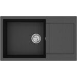 Teka CLİVO 60 B TQ 1B 1D 1 Gözlü Onyx Black Granit Evye