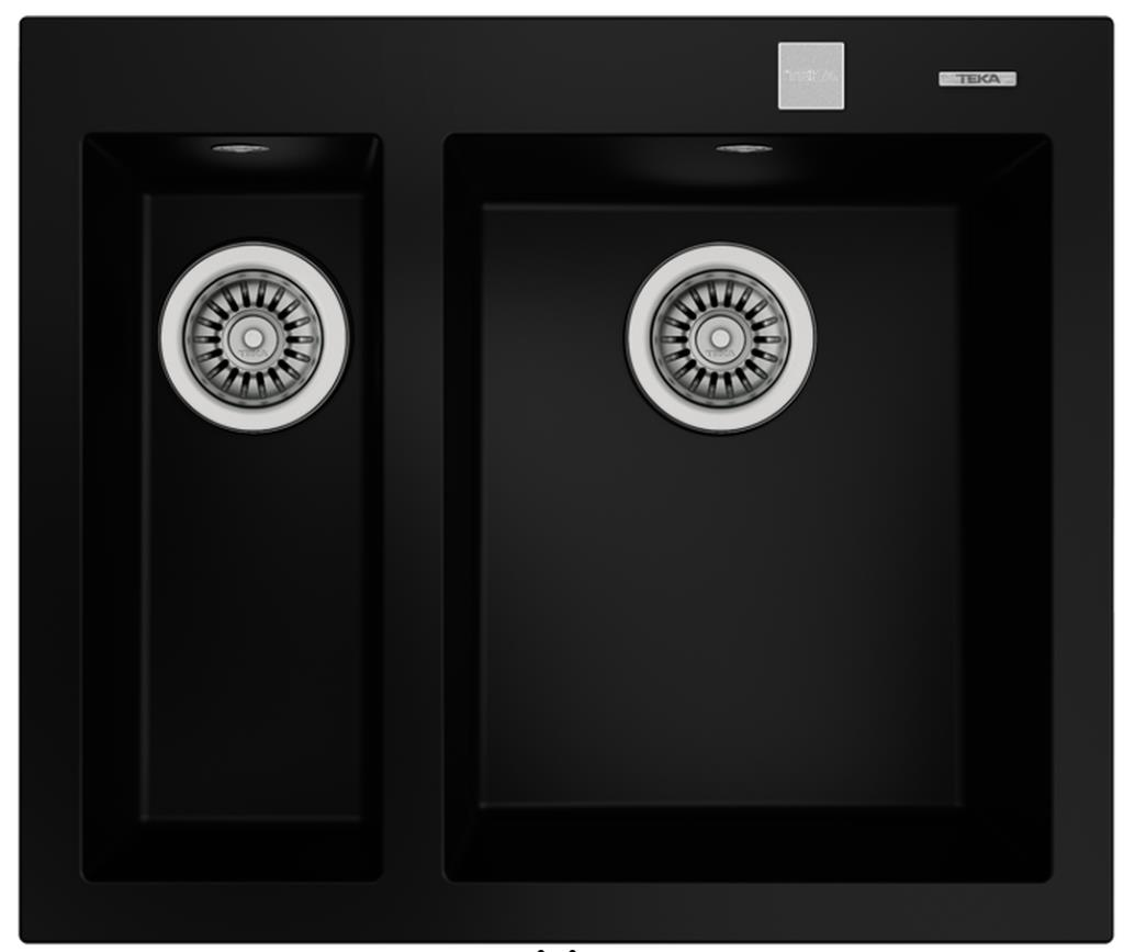 Teka Forsquare 590 TG Tezgah Üstü Siyah Granit Evye