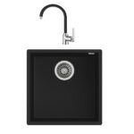 Teka Square 40.40 Siyah Evye + IN 995 Siyah  Batarya Set