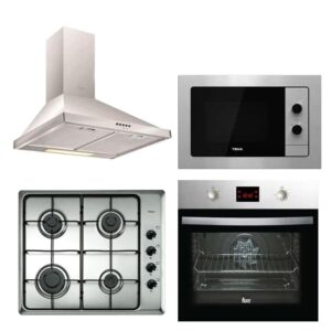 Teka İnox Ankastre Set (DF 60 Davlumbaz-HLX 60 İnox Ocak -HEB 625 Fırın-MB 620 SS Mikrodalga)