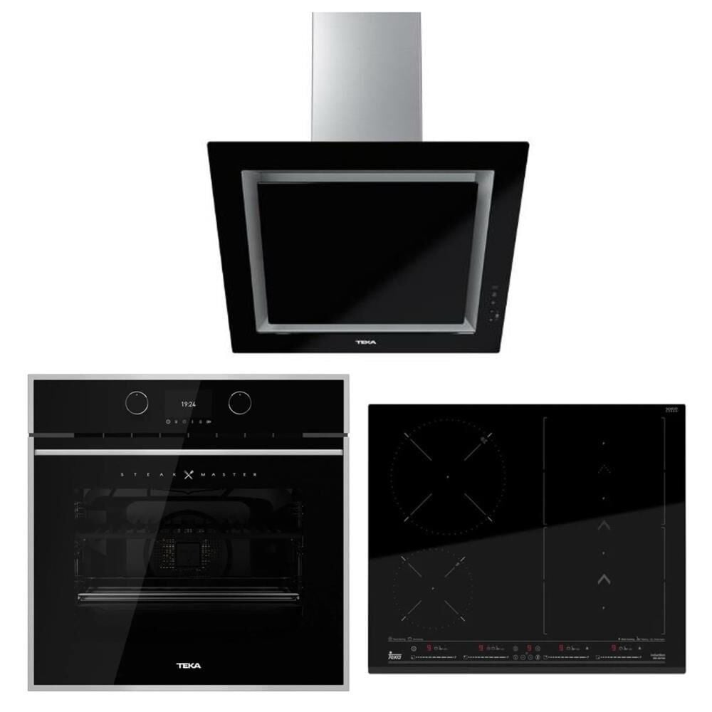 Teka Siyah Ankastre Set (DLV 68660 BK Davlumbaz- IZS 66700 Ocak- STEAKMASTER Fırın)