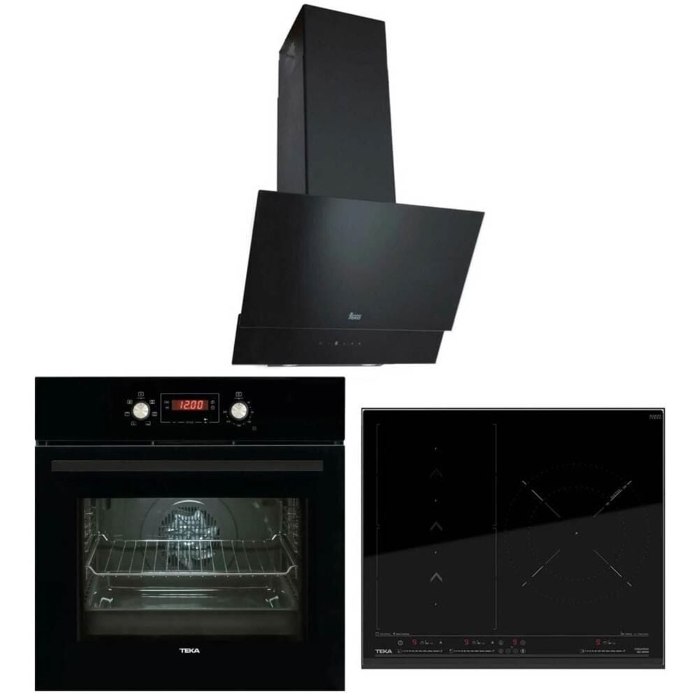 Teka Siyah İndüksiyonlu Ankastre Set (ATV 60 Davlumbaz - IZS 65600 İndüksiyonlu Ocak - HAK 625 BK Fırın)