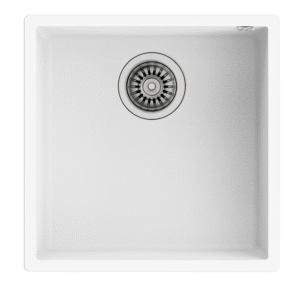 Teka Square 40.40 TG Tezgah Altı Beyaz Granit Evye