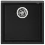 Teka Square 40.40 TG Tezgah Altı Siyah Granit Evye