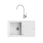 Teka Stone 50 B-TG Beyaz Evye + IN 995 FW Batarya Set