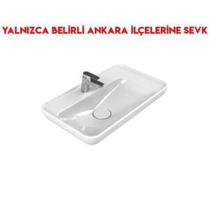 Turkuaz Lal 70x42 cm Tezgah Üstü Lavabo