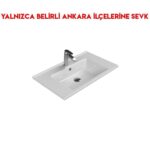 Turkuaz Arte 75x45 cm Etajerli Lavabo