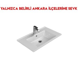 Turkuaz Arte 75x45 cm Etajerli Lavabo